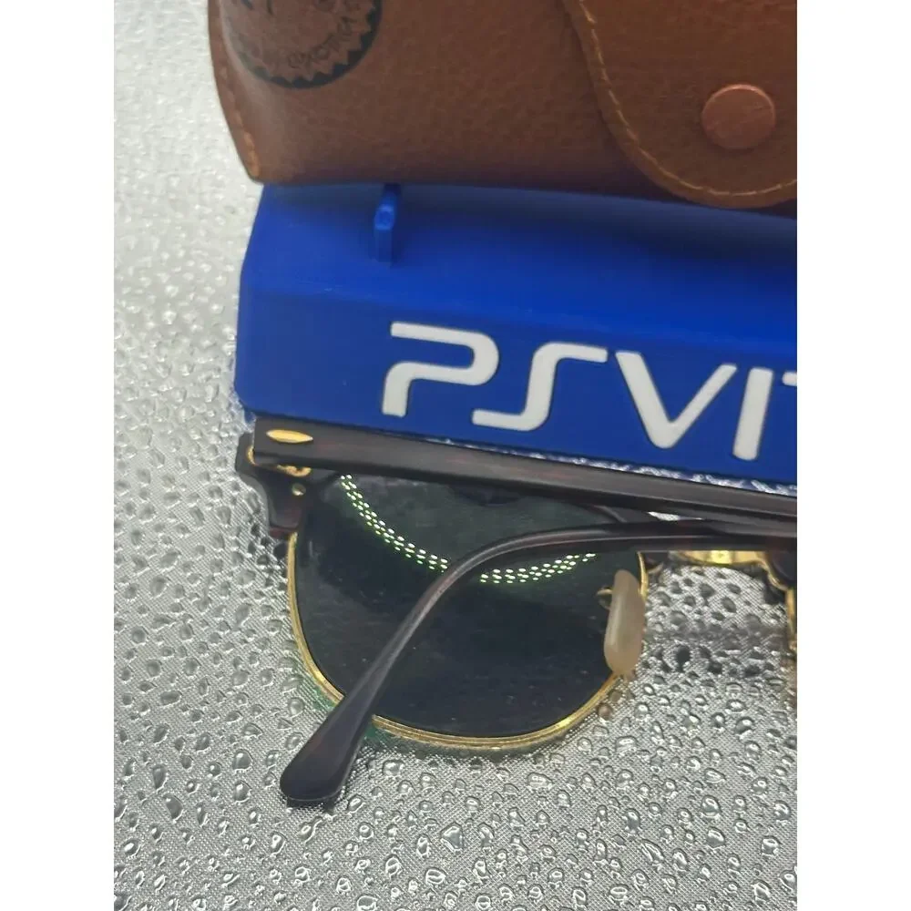 Ray-Ban Clubmaster RB3016 1145/19 Green Mirror Sunglasses 51-21 W/ Case